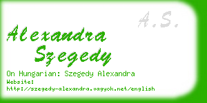 alexandra szegedy business card